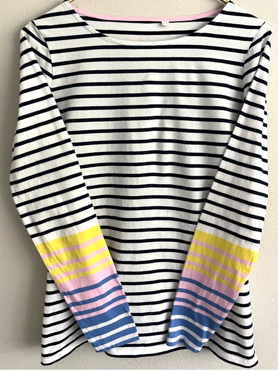 Boden Tops - Boden Striped Black and White Striped Preppy Long Sleeve Tee Sz 4